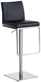 Sgabello Da Bar Panama İn Ecopelle - Design Versatile E Comfort Superiore. / Schwarz / Edelstahl