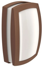 Applique Rettangolare Corten E27 da Parete e Soffitto IP54 Colore Corten