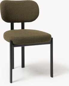 Sedia imbottita in bouclé Adrien