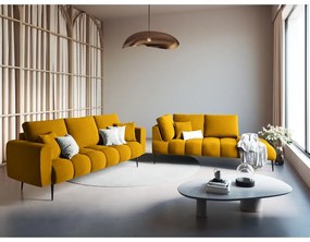 Divano in velluto giallo Octave - Interieurs 86