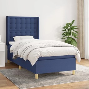 Giroletto A Molle Con Materasso Blu 100x200 Cm İn Tessuto /