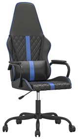 Sedia da Gaming Nera e Blu in Similpelle