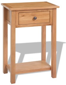 Tavolo Consolle 50x32x75 Cm İn Massello Di Rovere /