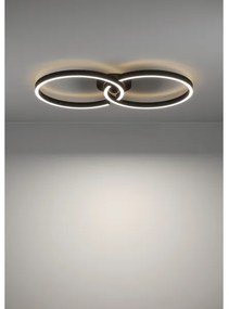 Eglo 900955-Plafoniera LED RGBW dimmerabile AMANDOLO 19,5W/230V nero + +TC