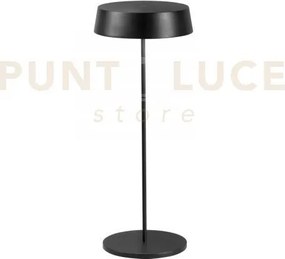 Lampada da tavolo ricaricabile led cocktail nera 2,2w 192lm 3000k d...