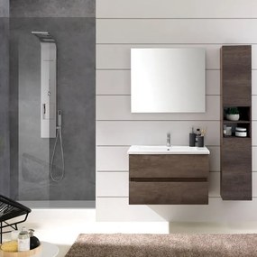Colonna per mobile bagno Kora 2 ante P 34 x L 30 x H 177.5 cm rovere scuro