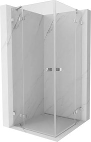 Mexen Lunar Duo cabina doccia battente 90 x 90 cm, trasparente, cromo - 834-090L-090P-01-00