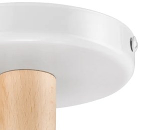 Plafoniera ELLIE 5xE27/60W/230V bianco/rovere