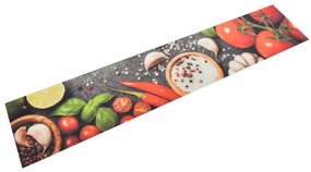 Tappeto Da Cucina Lavabile Verdure 60x300 Cm Velluto /