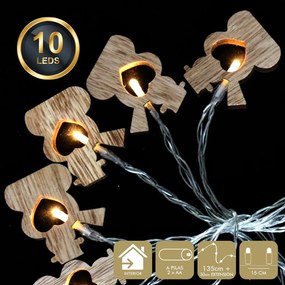 Catena luminosa con 10 luci LED gialle Snowmen - Casa Selección