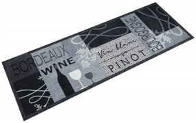 Tappeto Da Cucina Lavabile Grigio Vino 60x180 Cm İn Velluto /
