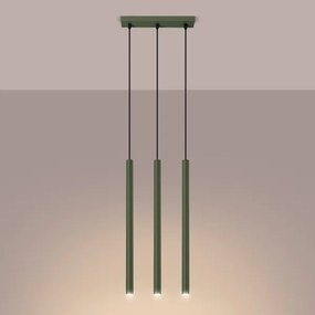 Sollux SL.1520 - Lampadario a sospensione con filo PASTELO 3xG9/8W/230V verde