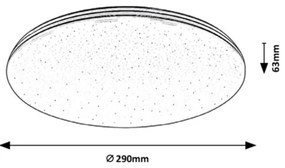Rabalux - Plafoniera da bagno a LED/20W/230V IP44