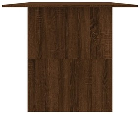 Tavolo da pranzo rovere marrone 180x90x76 cm legno multistrato