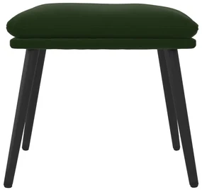 Poggiapiedi verde scuro 45x29,5x35 cm in velluto