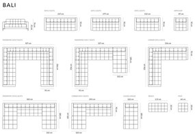 Divano angolare beige (angolo sinistro) Bali - Cosmopolitan Design