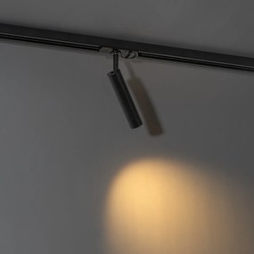 Faretto moderno nero per sistema a binario monofase - Iconic Ivy