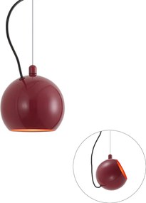 Lampada a sospensione di design rossa per sistema a binario monofase - Slimline Sara