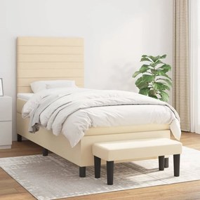 Giroletto A Molle Con Materasso Crema 100x200 Cm İn Tessuto /