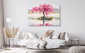 Stampa su tela – Ciliegio orientale in versione rosa