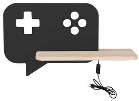 Applique LED per bambini con mensola CONSOLE LED/5W/230V nero