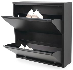 Scarpiera nera in metallo Billy - Spinder Design