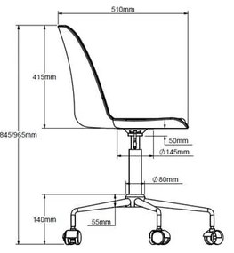 Sedia da ufficio verde Whistler - Unique Furniture
