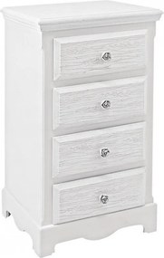 Cassettiera Blanc 4 Cassetti L in Legno...