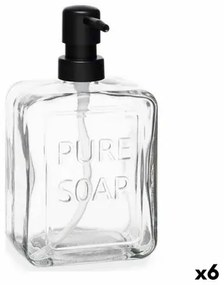 Dispenser di Sapone Pure Soap Cristallo Trasparente Plastica 570 ml (6 Unità)