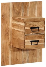 Comodino 60x32x80 Cm İn Legno Massello Di Acacia /
