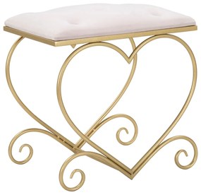 Sgabello a forma di cuore rosa elegante cm 50x37,5x51,5