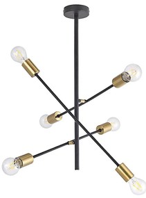 Rabalux 2104 - Lampadario a sospensione con supporto rigido LANNY 6xE27/15W/230V