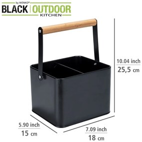 Scatola nera per utensili da cucina Baco Black Outdoor Kitchen Baco - Wenko