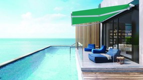 Tenda da sole a bracci estensibili TEMPOTEST PARA' mod. Procida, L 2.4 x 2.1 m verde