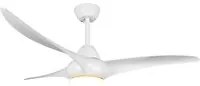 Ventilatore da Soffitto con 3 Pale e Lampada LED SMD 145 cm 3 Velocit Bianco Opaco