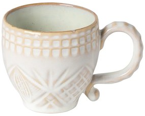 Tazza in gres bianco e beige, 300 ml Cristal - Costa Nova