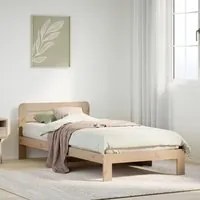 Letto senza Materasso 75x190 cm in Legno Massello Pino 855564