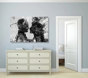 Stampa su tela – Aspetto dell'amore in bianco e nero