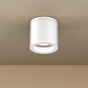 Applique da soffitto IP54 GU10 in Alluminio e Vetro - Bianca