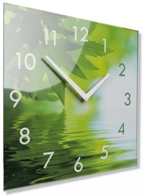 Orologio decorativo in vetro 30 cm con motivo naturale