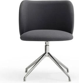 Sedia da pranzo grigio scuro in imbottito Mogi – Teulat