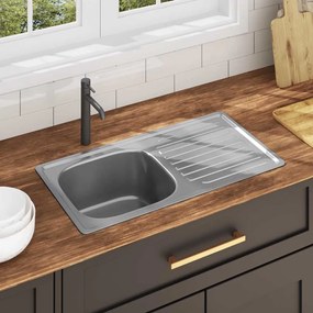 Lavello Da Cucina Con Filtro E Sifone İn Acciaio Inox /