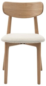 Sedia da pranzo in colore crema-naturale Elim - Unique Furniture