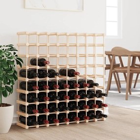 Portabottiglie Vino 72 Bottiglie 90,5x23x90,5 Cm Massello Pino /