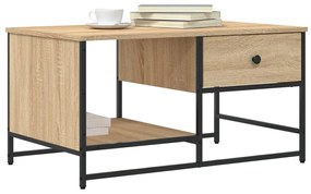 Tavolino salotto rovere sonoma 85,5x51x45 cm legno multistrato