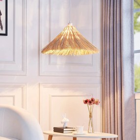 Lampada a sospensione Borys Lindby, dimmerabile, Legno chiaro, Soggiorno / Sala da pranzo, bambù, Campagna / Rustiche, Lampada a sospensione