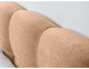 Letto matrimoniale imbottito rosa chiaro rete inclusa 180x200 cm Kumo - Bobochic Paris