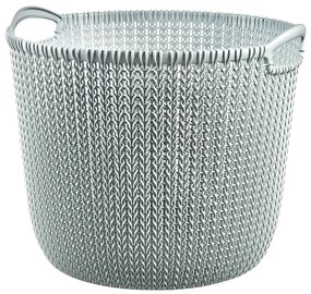 Cesta Portaoggetti Knit Rotonda L 30l Blu Nebbia /