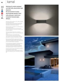 Redo 90388 - Applique a LED da esterno KAMAL LED/15W/230V 3000K IP54 grigio