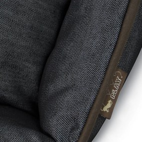 Cuccia in blu scuro per cane 80x60 cm Lounge Bed Denim Medieval Blue / Dark Chocolate M – P.L.A.Y.
